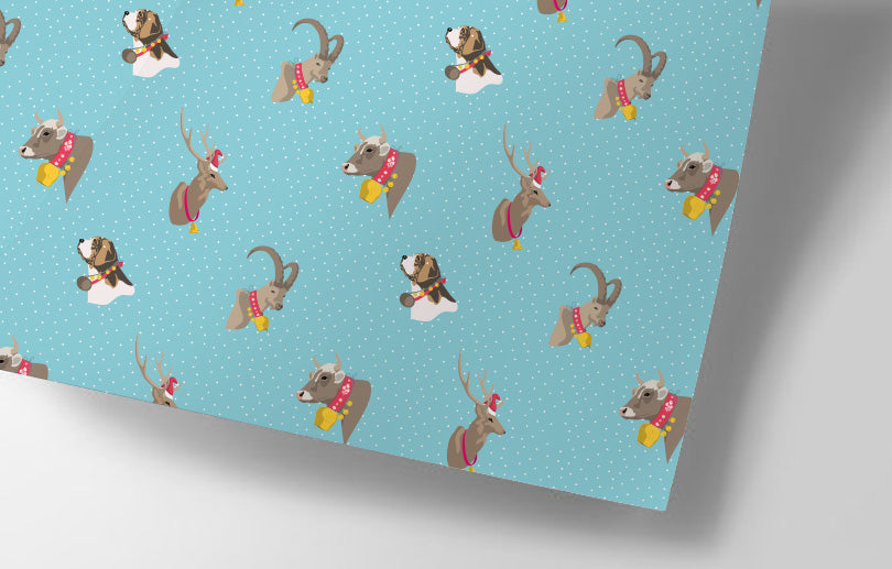 Geschenkpapier - Tierische Weihnachten
