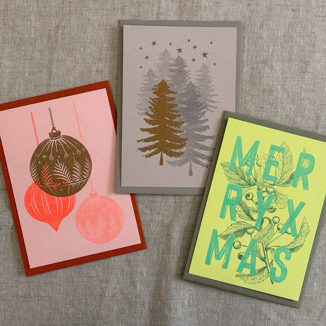 Grusskarte mit Umschlag - Merry Xmas