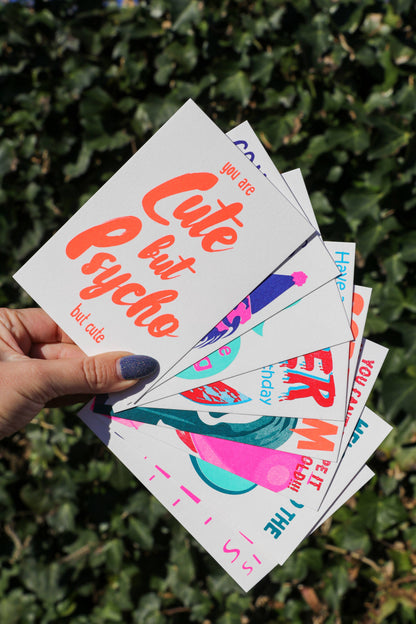 Postkarte - Cute but Psycho