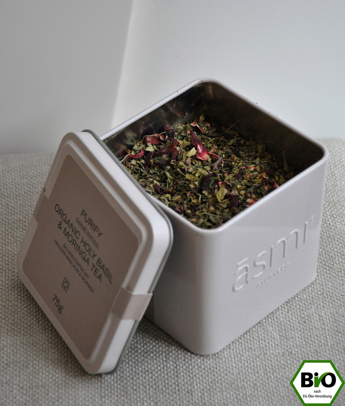 Purify - Bio Krätertee mit Heiligem Basilikum & Moringa - Teebox
