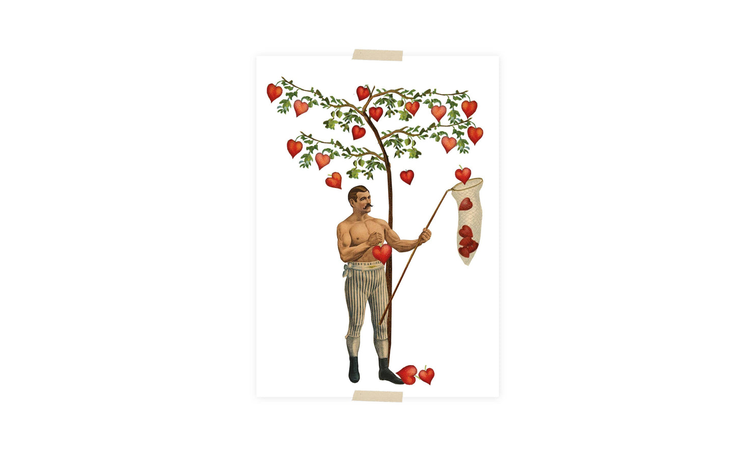 Postkarte - Mann erobert Herzen