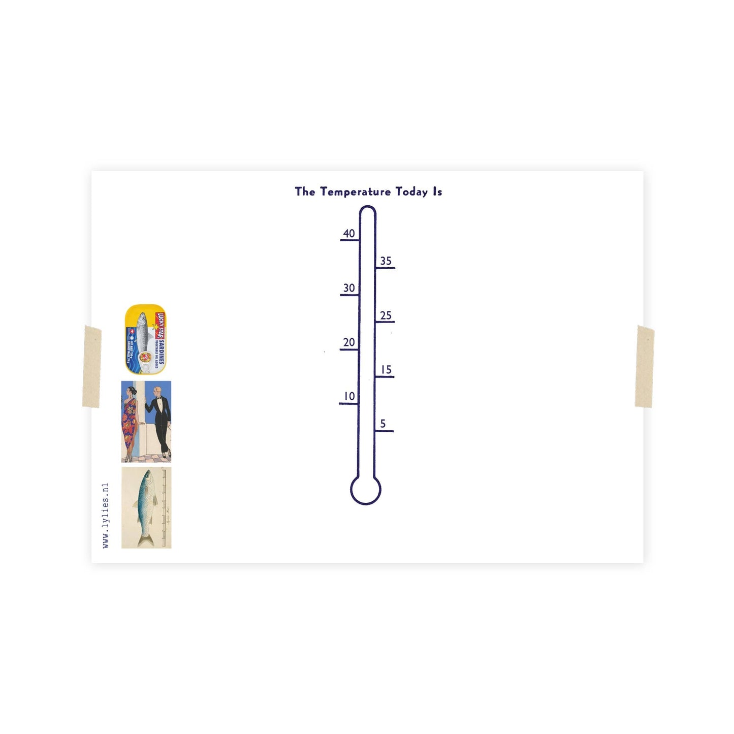 Postkarte - Hering in der Dose