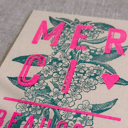 Postkarte - Merci beaucoup