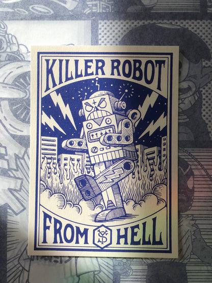 Postkarte - Killer Robot