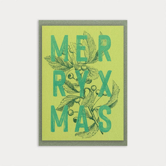 Grusskarte mit Umschlag - Merry Xmas