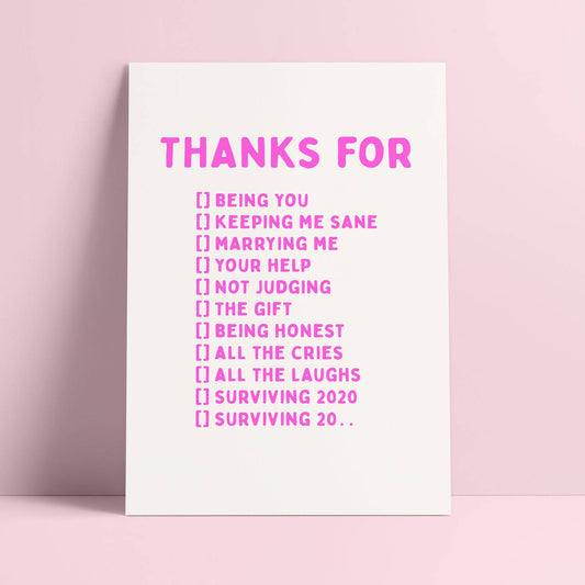 Postkarte - Thanks For Whatever