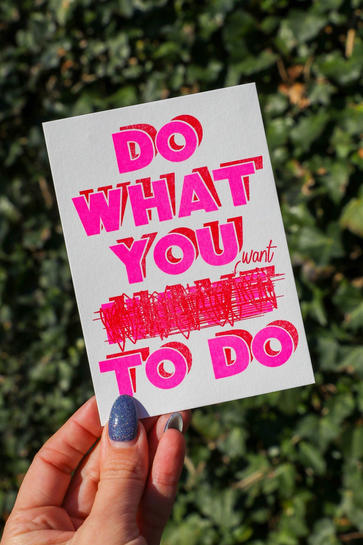 Postkarte - Do what you want to do