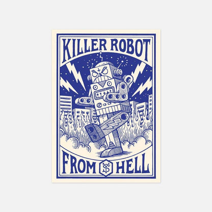 Postkarte - Killer Robot