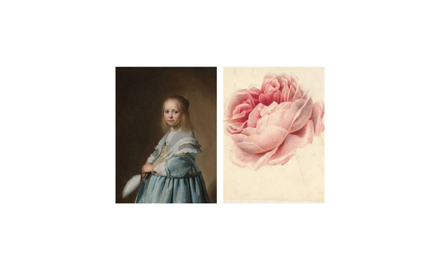 Postkarte - Mädchen mit Rose