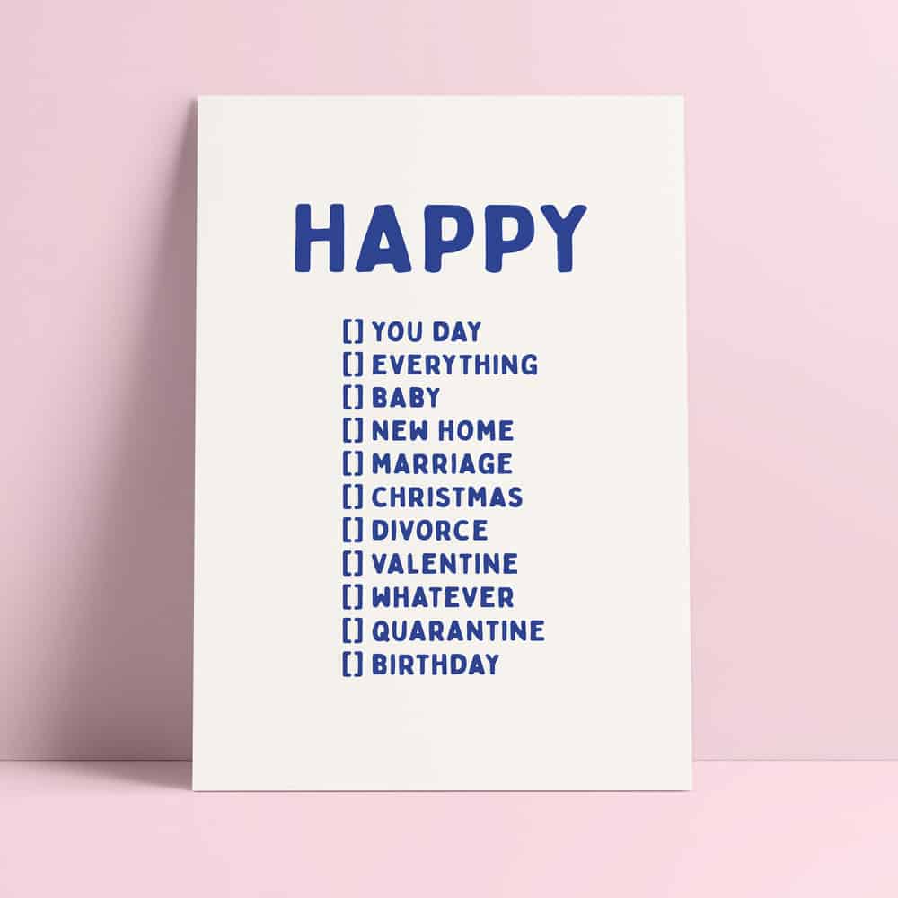 Postkarte - Happy Whatever