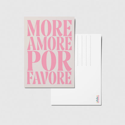 Postkarte - More amore por favore