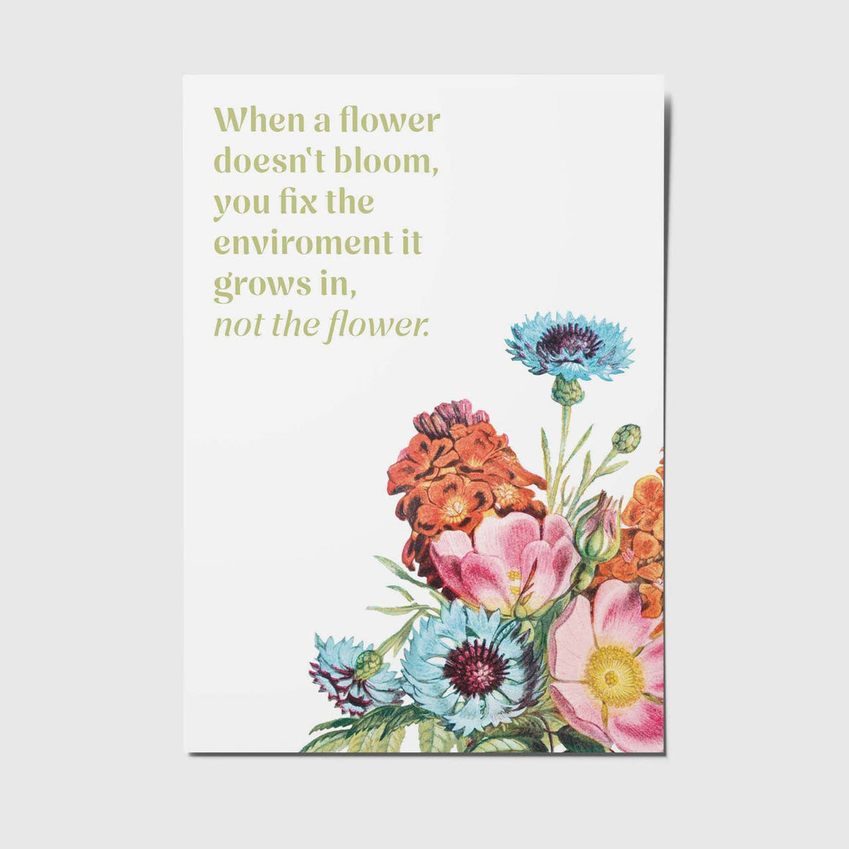Postkarte - When a flower doesn't bloom