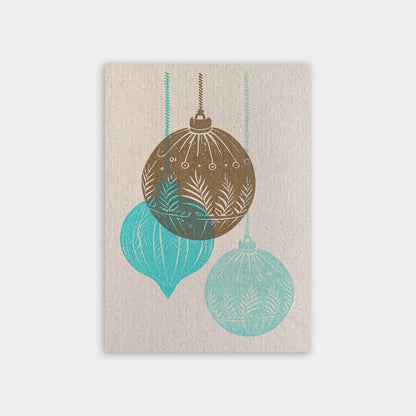 Postkarte - Weihnachtskugeln