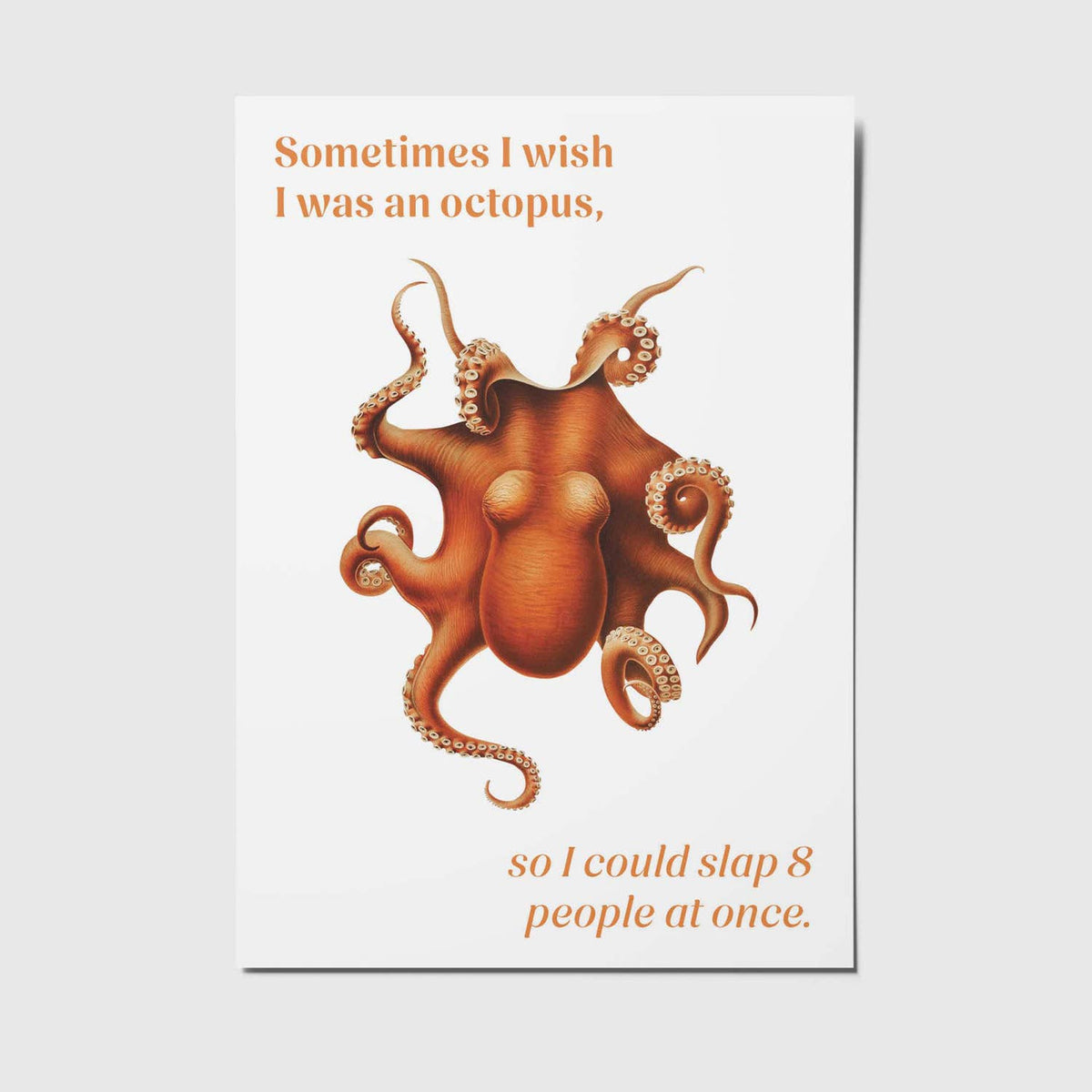 Postkarte - I wish I was an octopus