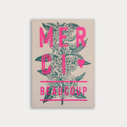 Postkarte - Merci beaucoup