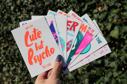 Postkarte - Cute but Psycho