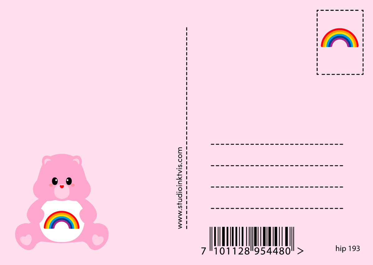 Postkarte - Care Bear