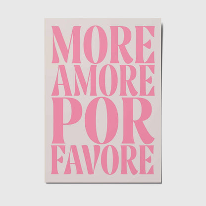 Postkarte - More amore por favore