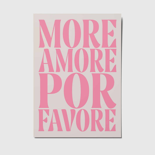Postkarte - More amore por favore