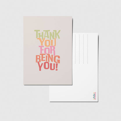 Postkarte - Thank you for being you