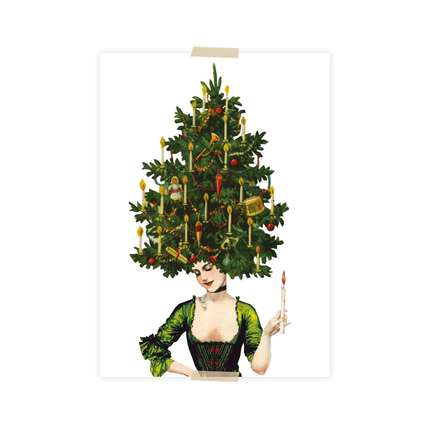 Postkarte - Weihnachtsbaumhaar
