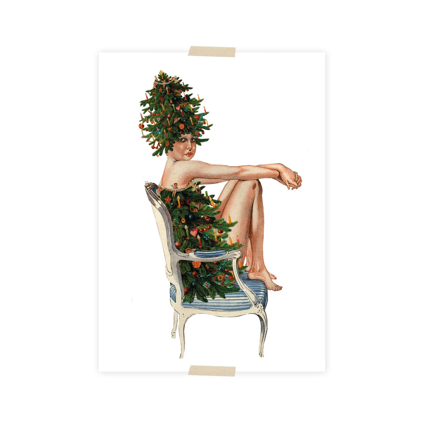 Postkarte - Weihnachtsbaumkleid
