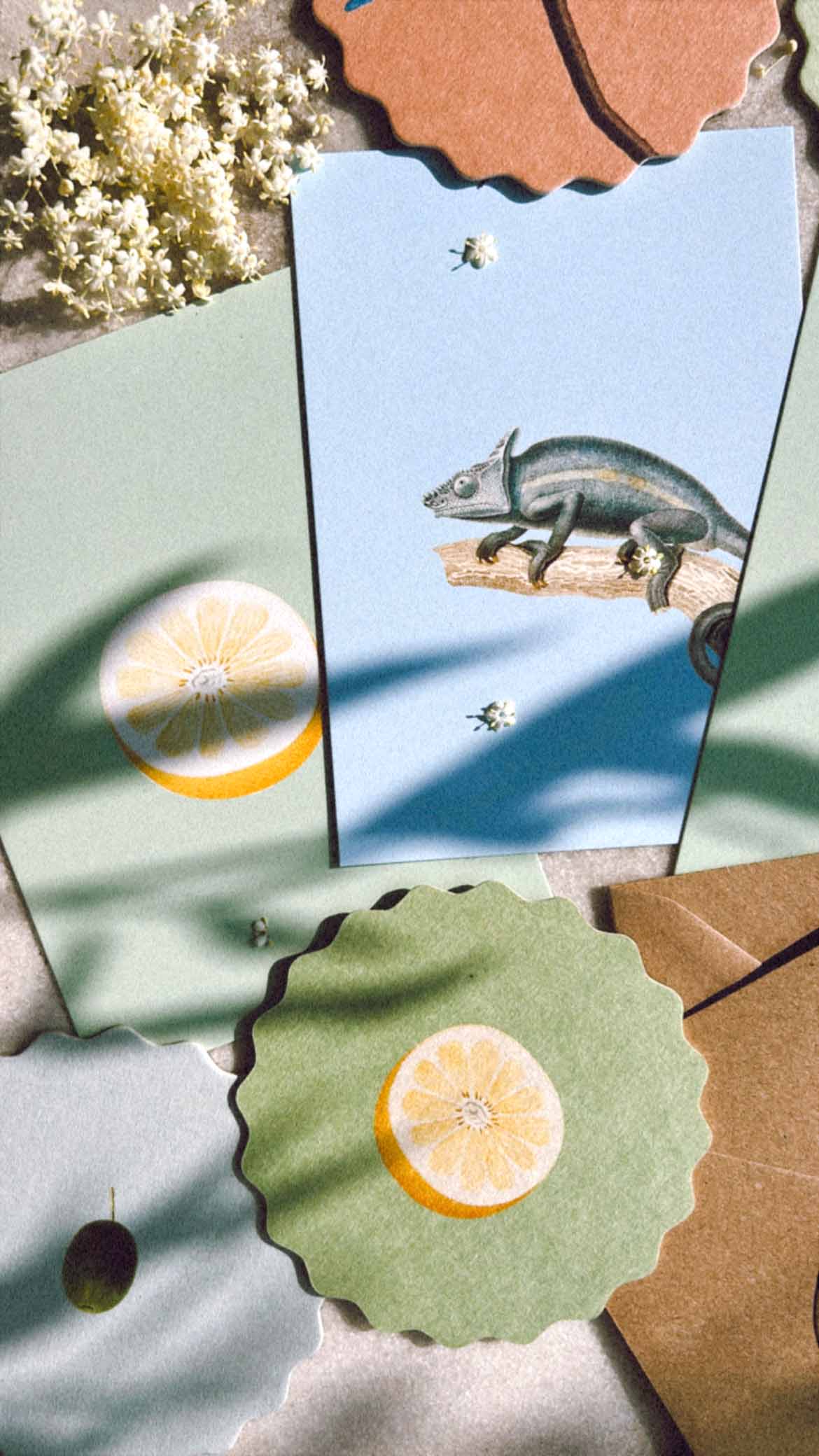 Postkarte - Zitronen