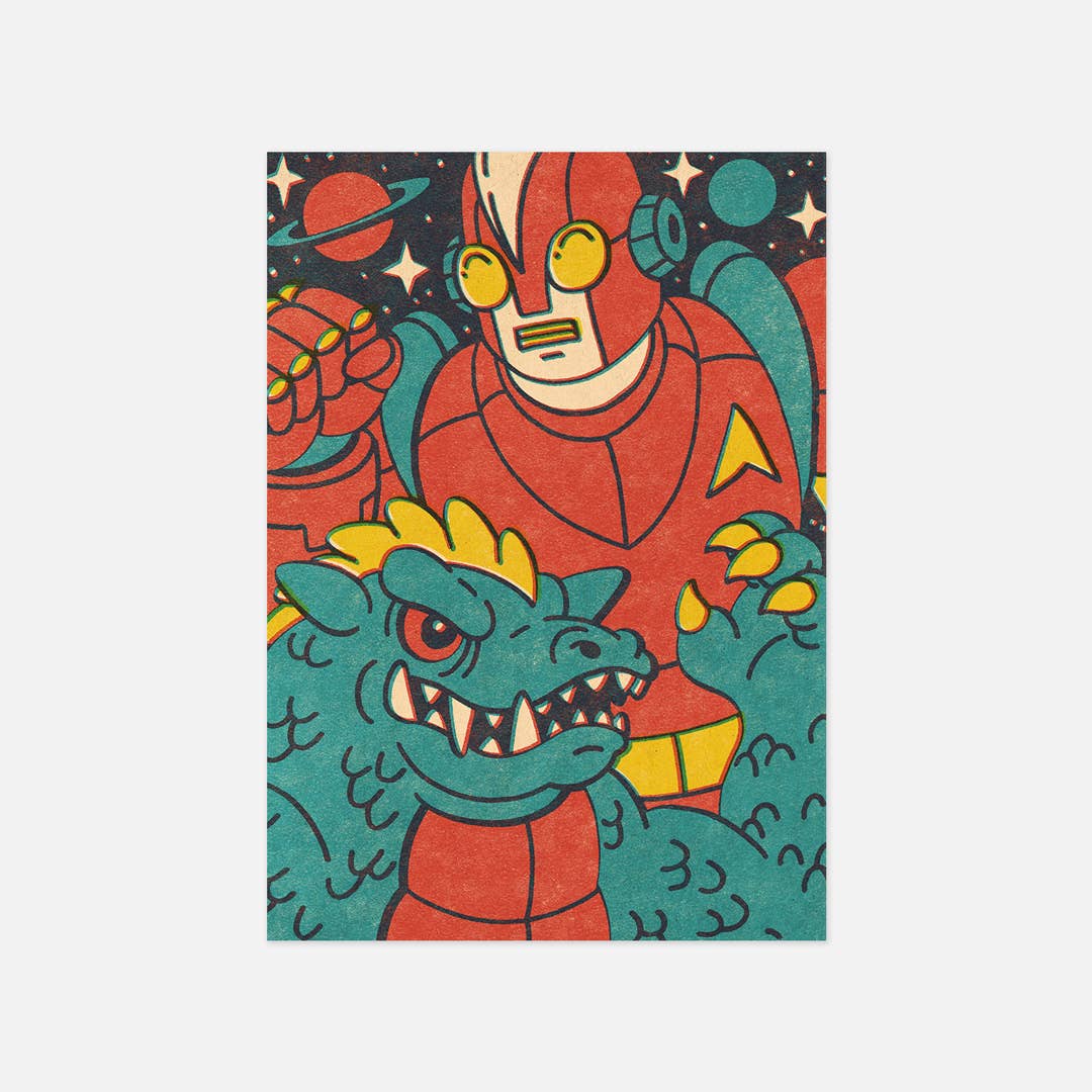 Postkarte - Space Fight