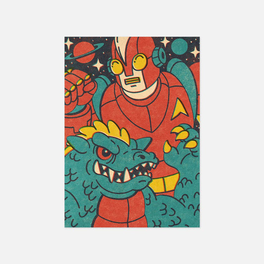 Postkarte - Space Fight