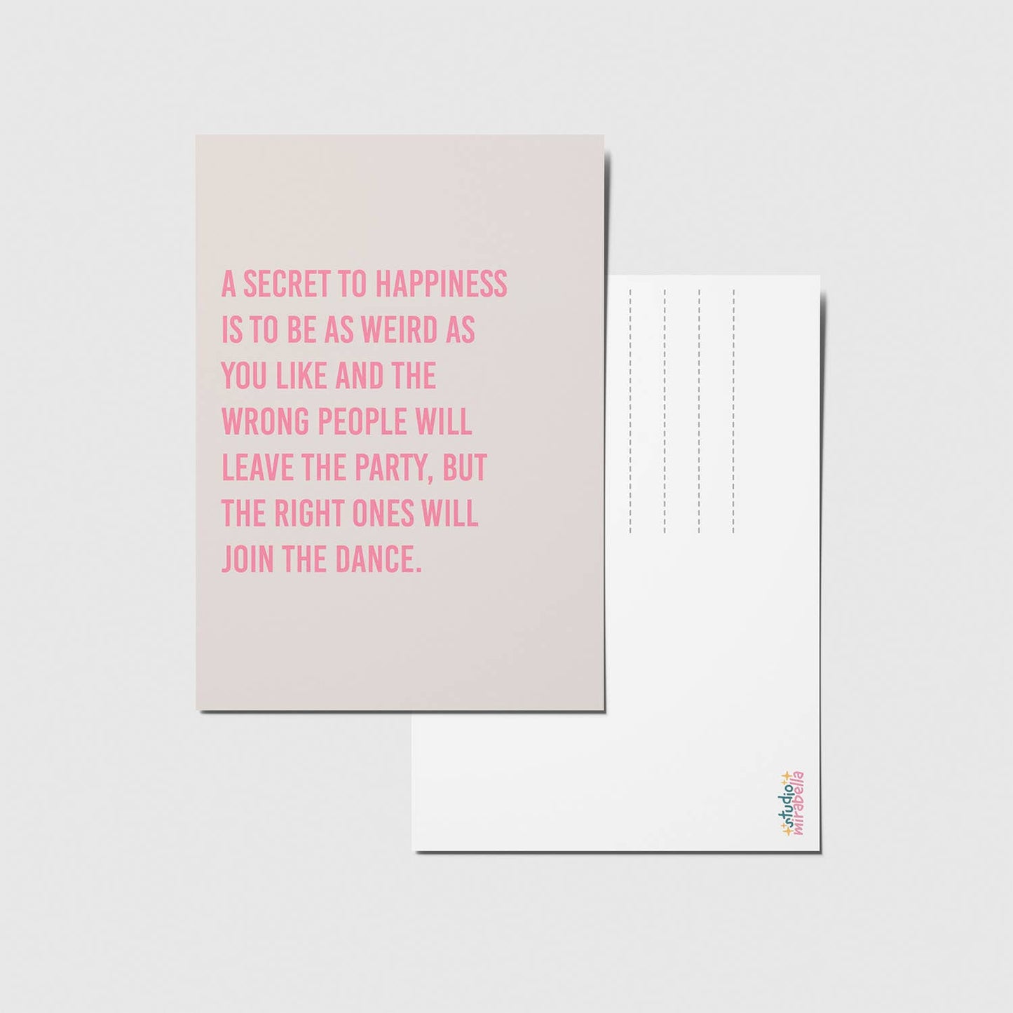 Postkarte - A secret to happiness
