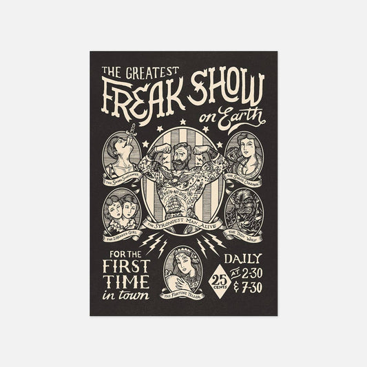 Postkarte - Freak Show