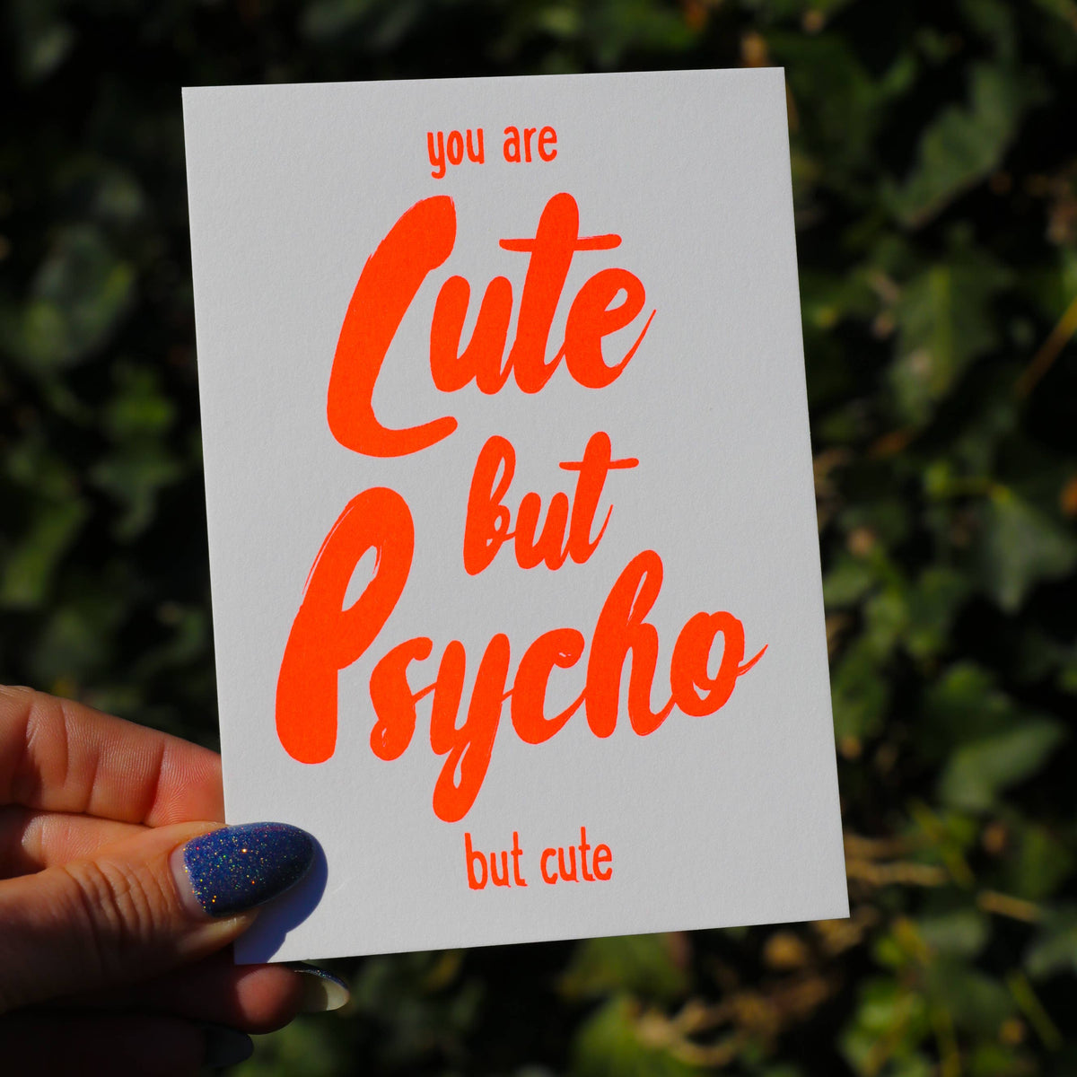 Postkarte - Cute but Psycho