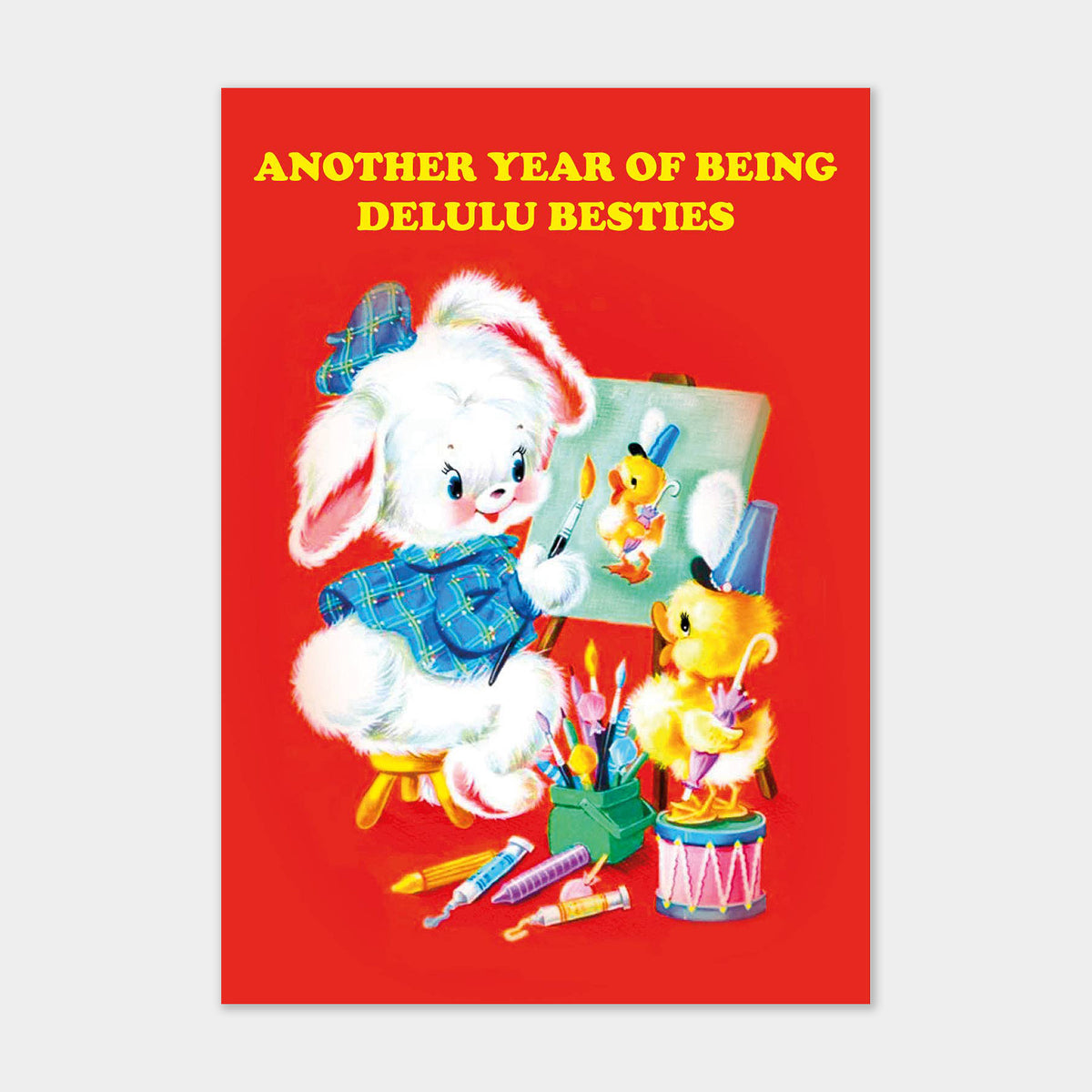 Postkarte - Another year of being delulu besties