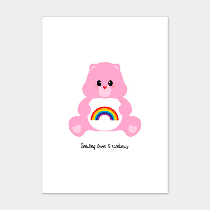 Postkarte - Care Bear