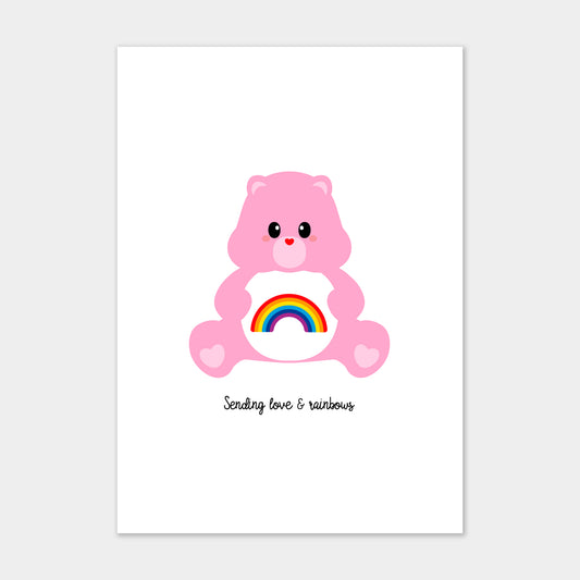 Postkarte - Care Bear
